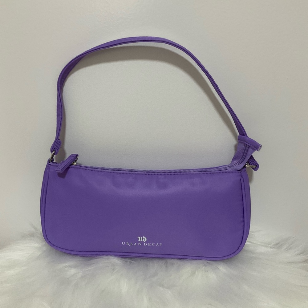Urban Decay Lavender Purple Nylon Baguette Shoulder Bag
